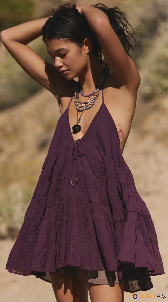 Solid Colour Cotton Linen Tunic