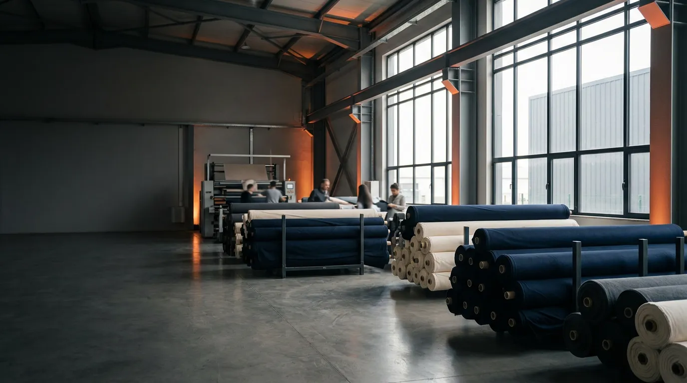Ligne de production de vêtements dans une usine textile turque moderne